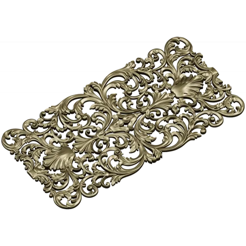 Acanthus Filigree Ornamental Panel - STL 3D Model for CNC