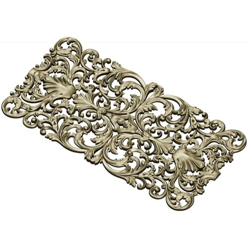 Acanthus Filigree Ornamental Panel - STL 3D Model for CNC