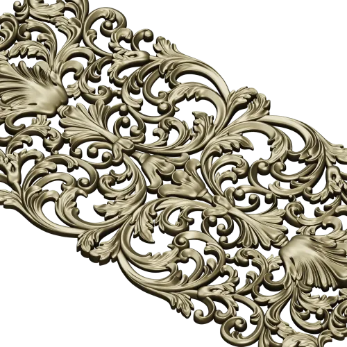 Acanthus Filigree Ornamental Panel - STL 3D Model for CNC