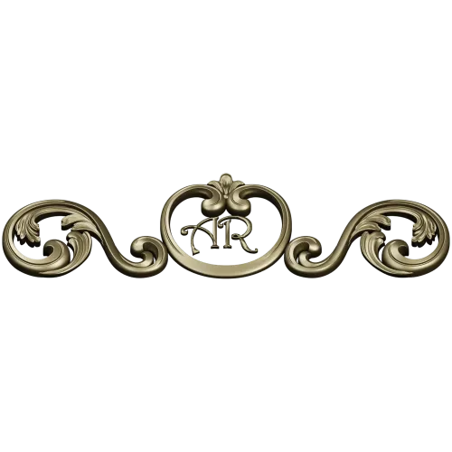 Regal Ribbon Cartouche - STL 3D model for CNC