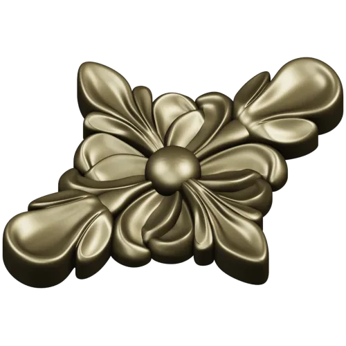 Floral Diamond Rosette - 3D STL Model for CNC