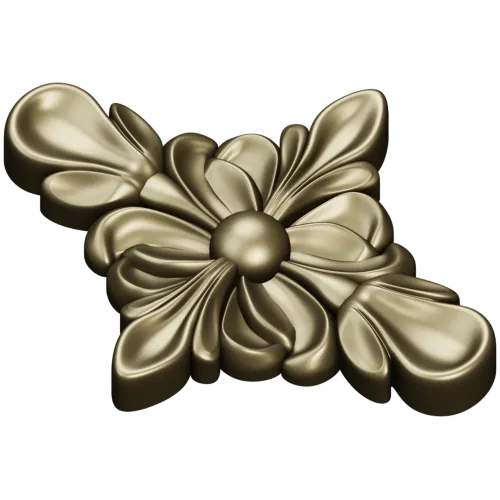 Floral Diamond Rosette - 3D STL Model for CNC