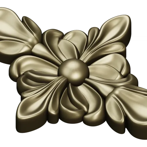 Floral Diamond Rosette - 3D STL Model for CNC