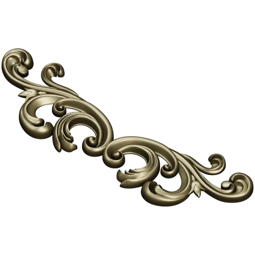 Baroque Acanthus Scroll STL for CNC Milling