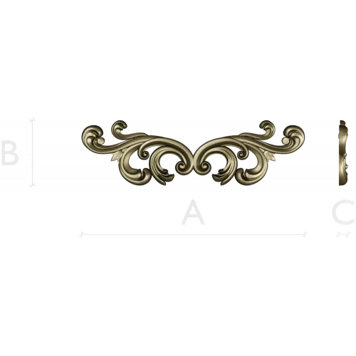 Baroque Acanthus Scroll STL for CNC Milling