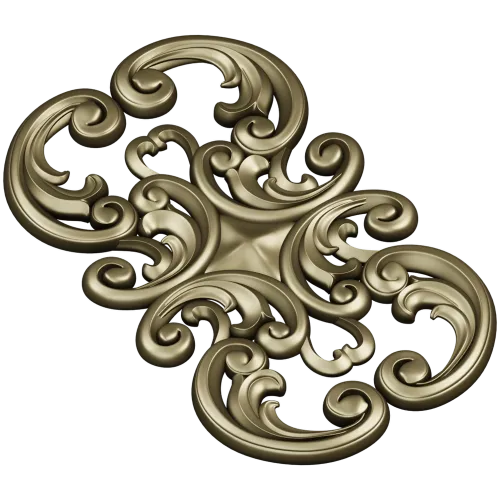 Aurelia Scroll Cartouche - STL 3D model for CNC