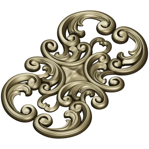 Aurelia Scroll Cartouche - STL 3D model for CNC