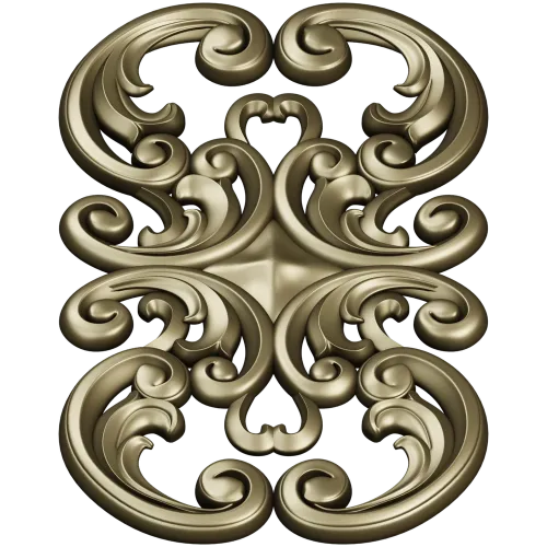 Aurelia Scroll Cartouche - STL 3D model for CNC