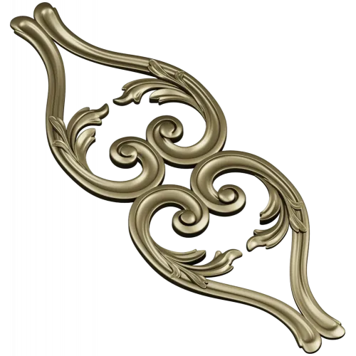 Lyrical Acanthus Drop - STL 3D model for CNC milling