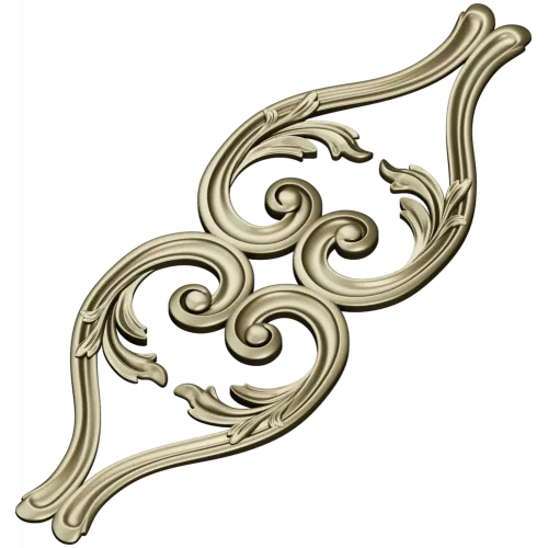 Lyrical Acanthus Drop - STL 3D model for CNC milling