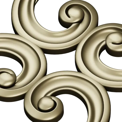Lyrical Acanthus Drop - STL 3D model for CNC milling