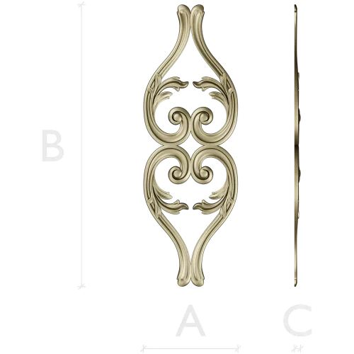 Lyrical Acanthus Drop - STL 3D model for CNC milling
