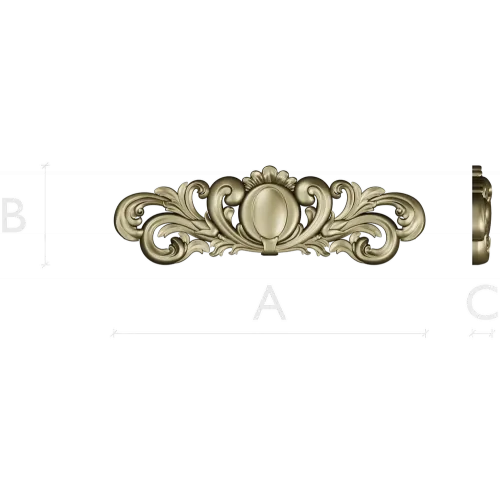 Ornamental Oval Cartouche STL for CNC