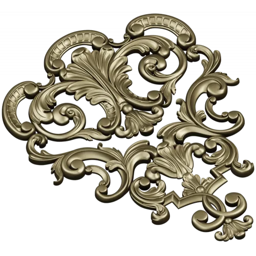 Барочный картуш STL для ЧПУ - декоративная 3D модель
