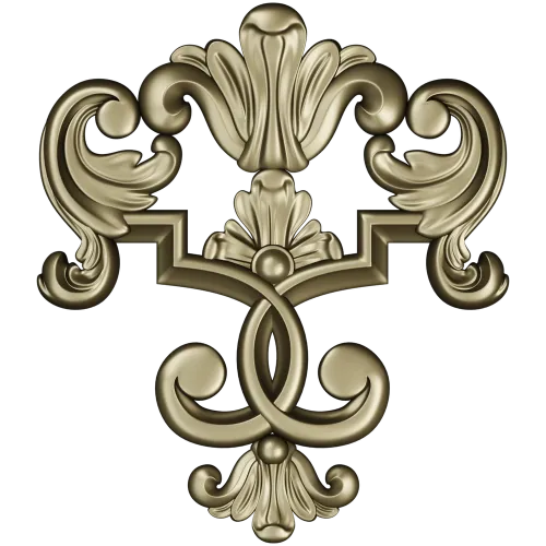 Baroque Acanthus Cartouche - STL 3D model for CNC milling