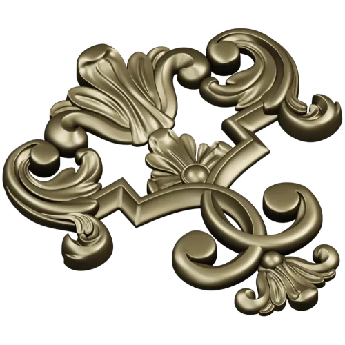 Baroque Acanthus Cartouche - STL 3D model for CNC milling