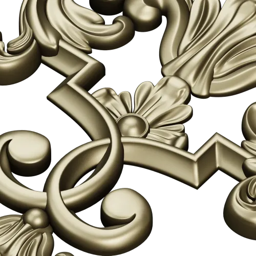 Baroque Acanthus Cartouche - STL 3D model for CNC milling