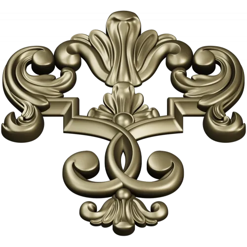 Baroque Acanthus Cartouche - STL 3D model for CNC milling