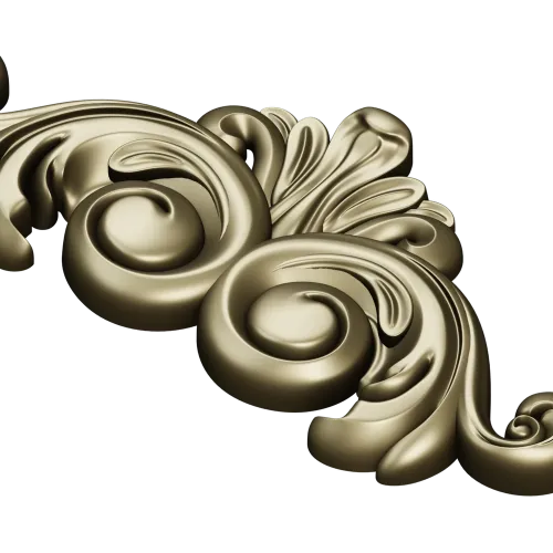 Rococo Acanthus Decorative STL for CNC
