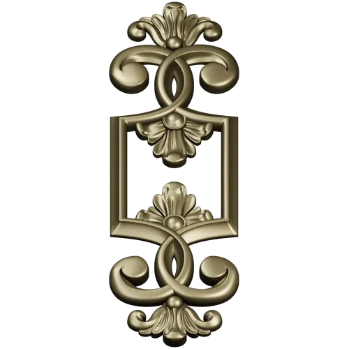 Regal Palmette Cartouche - STL 3D Model for CNC