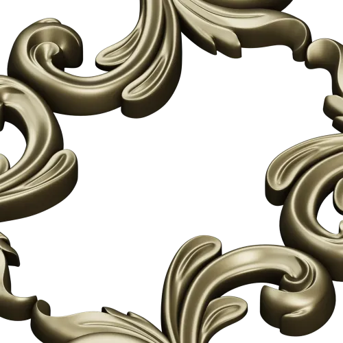 Картуш в стиле рококо - 3D модель STL для ЧПУ