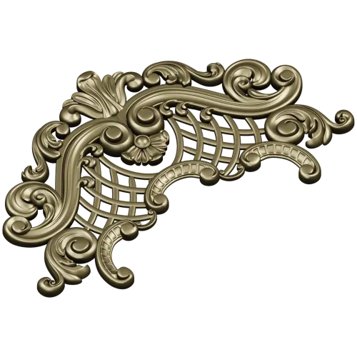 Рокайльный картуш - 3D STL модель для фрезера