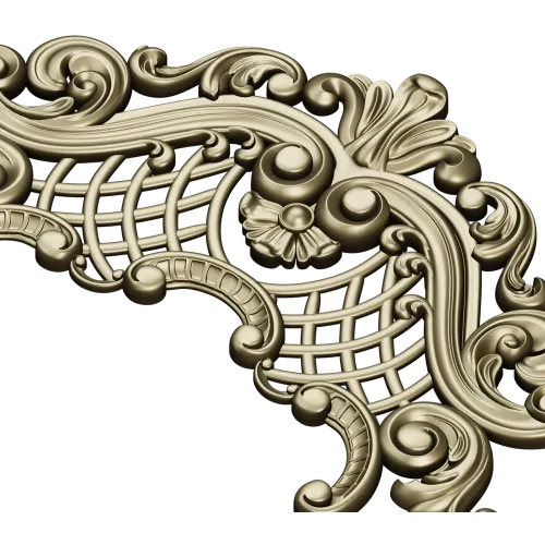 Рокайльный картуш - 3D STL модель для фрезера