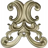 Baroque Acanthus Cartouche STL for CNC Milling