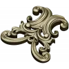 Baroque Acanthus Cartouche STL for CNC Milling
