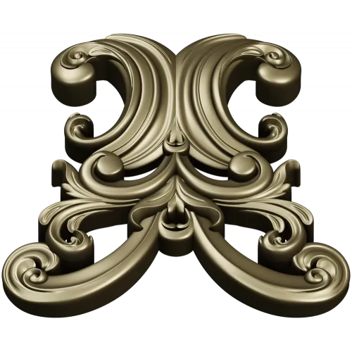 Baroque Acanthus Cartouche STL for CNC Milling