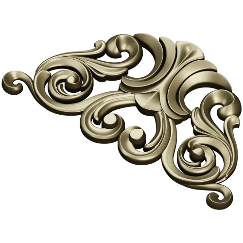 Барочный картуш в формате STL для ЧПУ - декоративная 3D модель