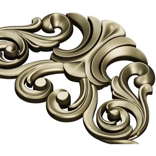 Барочный картуш в формате STL для ЧПУ - декоративная 3D модель