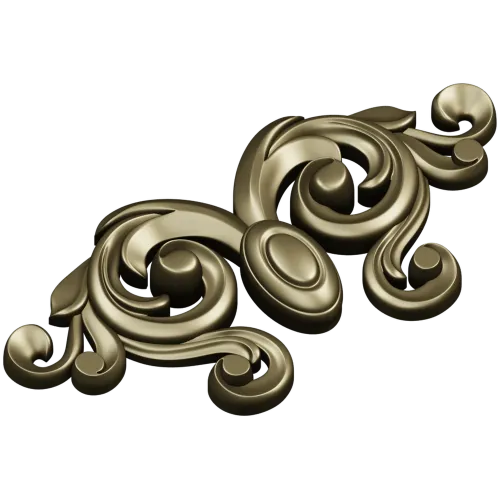 Baroque Acanthus Cartouche for CNC (STL 3D model)
