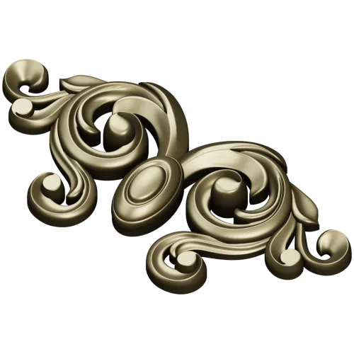 Baroque Acanthus Cartouche for CNC (STL 3D model)