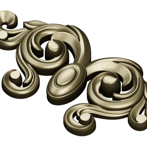 Baroque Acanthus Cartouche for CNC (STL 3D model)