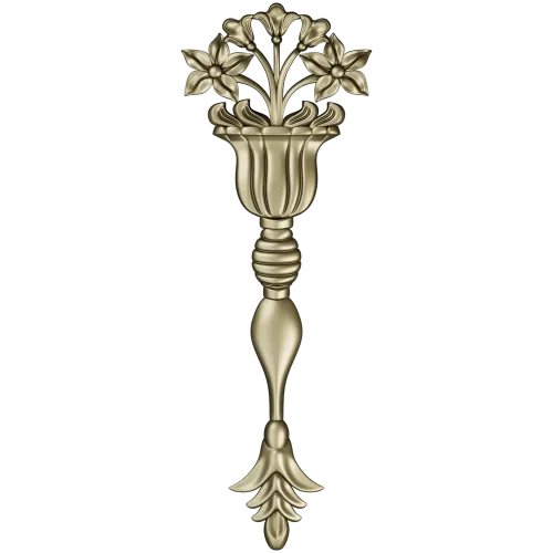 Classical Vase Floral Applique STL for CNC