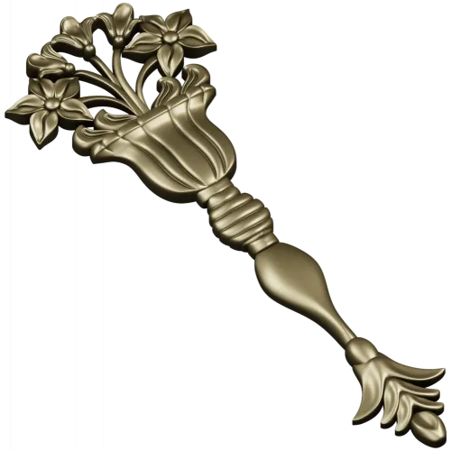 Classical Vase Floral Applique STL for CNC