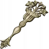 Classical Vase Floral Applique STL for CNC