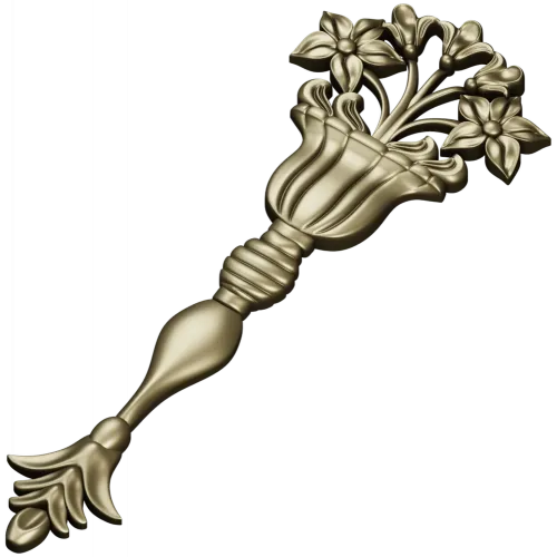 Classical Vase Floral Applique STL for CNC