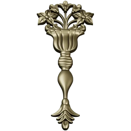 Classical Vase Floral Applique STL for CNC
