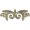 Laurel swirl ornamental applique - STL 3D model for CNC