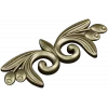 Laurel swirl ornamental applique - STL 3D model for CNC