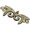 Laurel swirl ornamental applique - STL 3D model for CNC