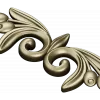 Laurel swirl ornamental applique - STL 3D model for CNC
