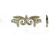 Laurel swirl ornamental applique - STL 3D model for CNC