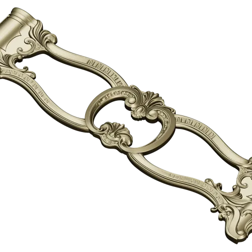 Rococo Oval Cartouche STL for CNC Milling