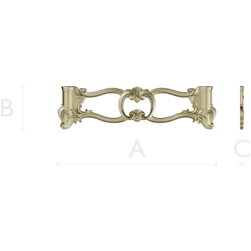 Rococo Oval Cartouche STL for CNC Milling