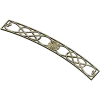 Дуговая ажурная накладка с розеткой - 3D модель STL для ЧПУ