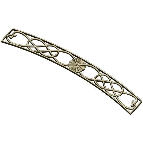 Дуговая ажурная накладка с розеткой - 3D модель STL для ЧПУ