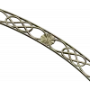 Дуговая ажурная накладка с розеткой - 3D модель STL для ЧПУ